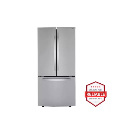 Lg 25 cu. ft. Energy Star Qualified French Door Refrigerator/Freezer with PrintProof Finish LRFCS25D3S